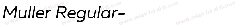Muller Regular字体转换